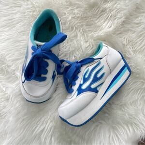 Volatile | Platform Flame Sneakers Chunky Y2K Vintage 90s Lace Up Shoes Rare 6.5